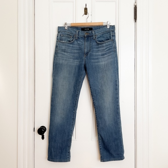 Joe's Straight Leg Super Soft Mid-Rise Faded Denim Jeans with Whiskering - sz 32 - Picture 1 of 11
